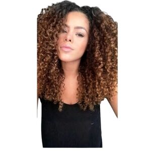 Sassina 100% Remy  Human Hair Extensions Brown flowing Into Ginger 12"